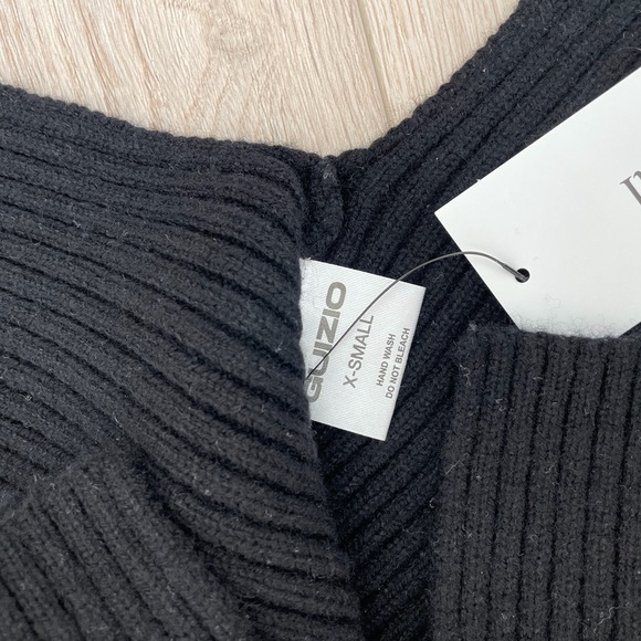 New! Danielle Guizio Rib Knit Mini Skirt in Onyx XS - Picture 4 of 4